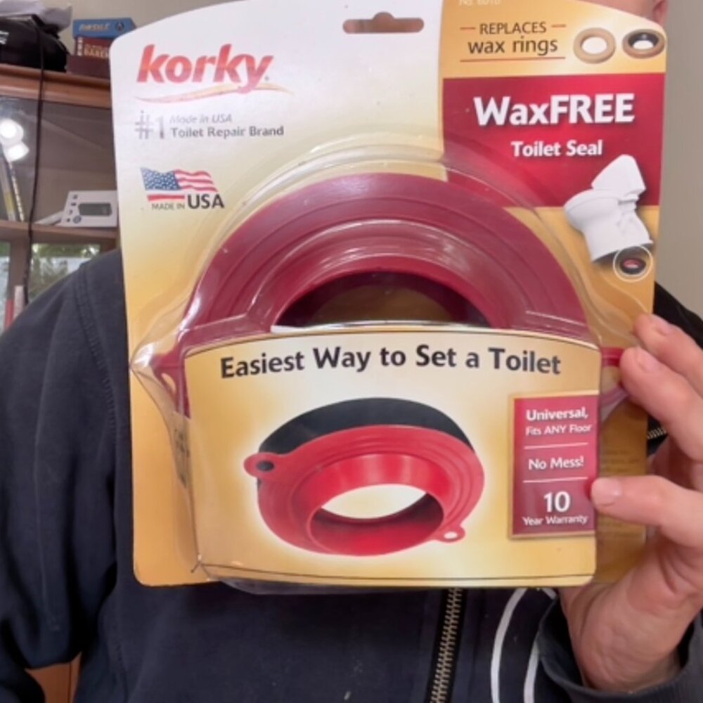 korky wax free  toilet seal    new in package
